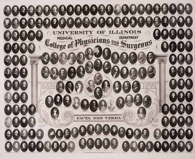 1907 graduating class, University of Illinois College of Medicine by UIC Digital Collections