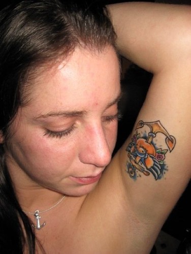 Unique Tattoo at Pretty Woman Armpit Unique Tattoo at Pretty Woman Armpit