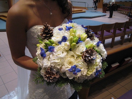 This is another bouquet that is for a winter wedding