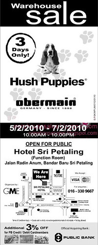 05 - 07 Feb: Hush Puppies Obermain Warehouse Sales