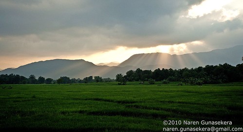 Sunset near Mahiyangana,