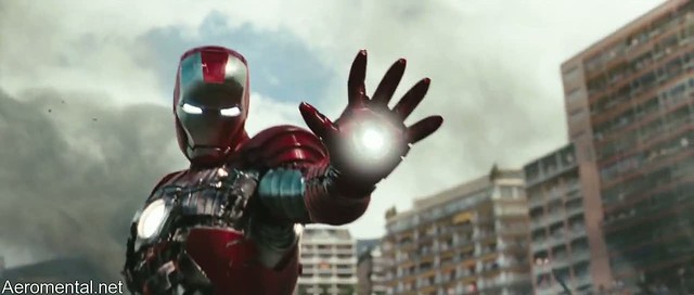 Iron Man 2 armor traje silver red
