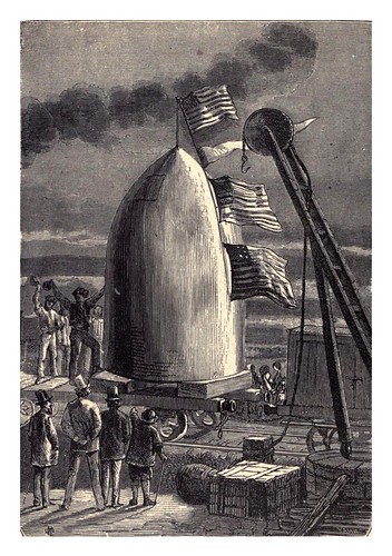 014-El proyectil del cañon-De la Tierra a la Luna-De la terre à la lune-ilustraciones de Henri de Montaut