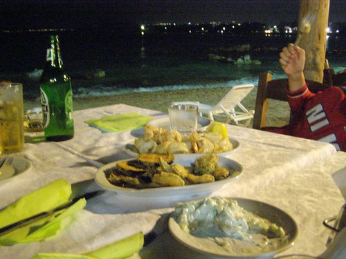 evening meal by the beach