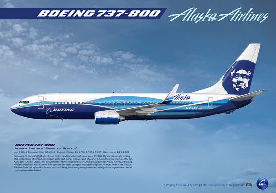 Alaska Airlines "Spirit of Seattle" Boeing 737-890 N512AS