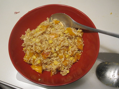 Fried rice with veggies and egg