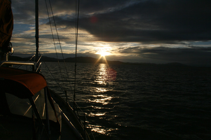 Sunset at Anchor in San Pablo Bay