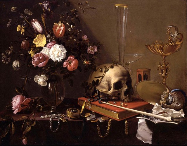 adriaen-van-utrecht-vanitas-still-life-with-a-bouquet-and-a-skull