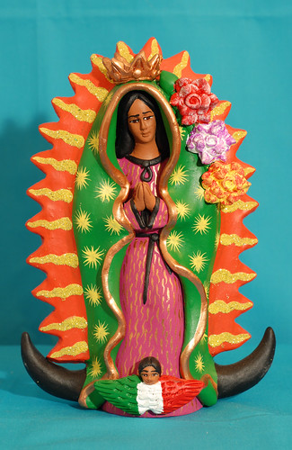 virgen de guadalupe with mexican flag. Virgen de Guadalupe