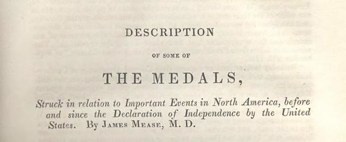 Mease Description of Some Medals 1834