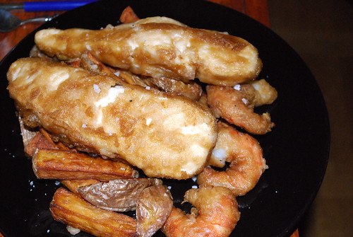 fish'n'chips + shrimps