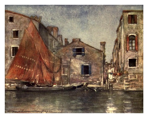 018- El velero naranja-Venice – 1904-Dorothy Menpes