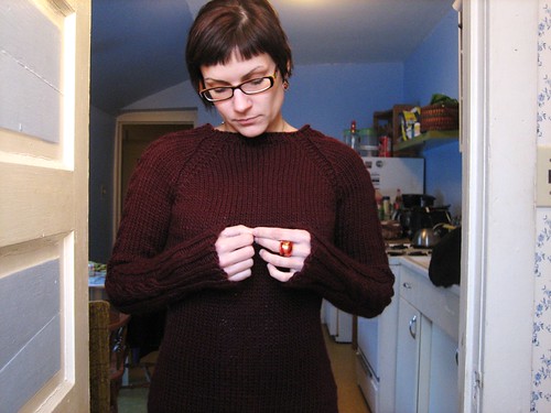100218. get sick, knit a freaking sweater.