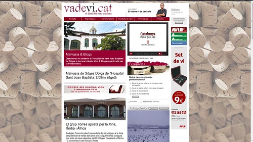 Portada vadevi.cat 15-3-10: 3n Vins&Blogs o Malvasia&Blogs
