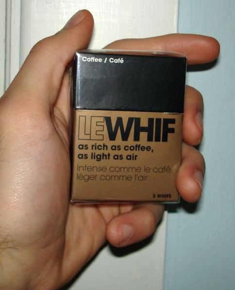 Le Whif came in a cigarette packaging