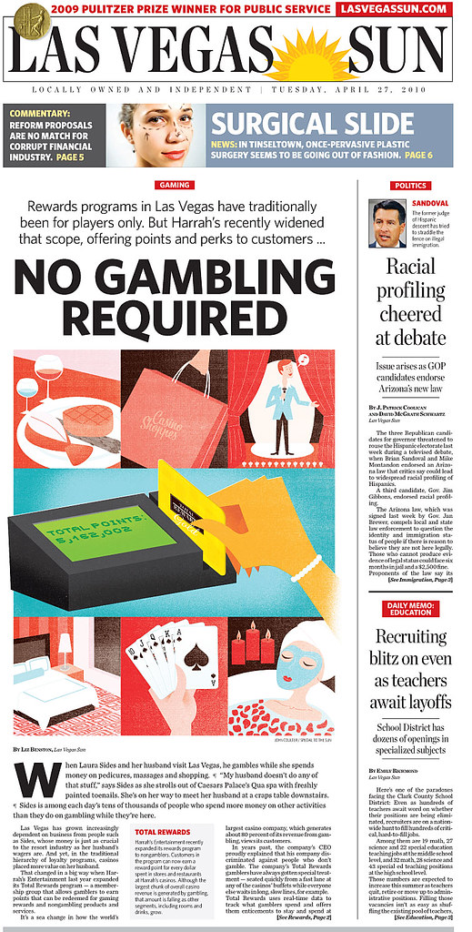 Las Vegas Sun: No Gambling Required layout