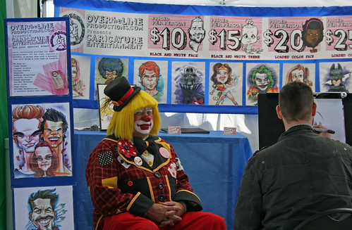frightening clown. I don#39;t know which is more frightening - the clown, or the caricature