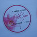 Silver and Hot Pink Star Gazer Oriental Lily Wedding Favor Sticker Label