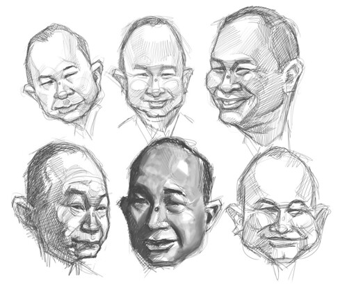 thumbnail sketches of John Woo