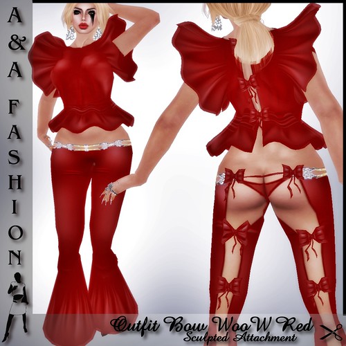 A&A Fashion Outfit Bow WooW Red