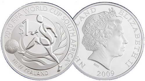 New Zealand 2010 FIFA World Cup Silver Proof Coin