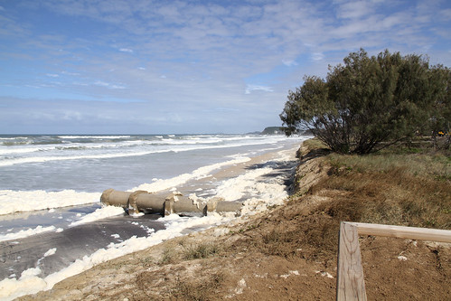gold coast beach erosion. extensive each erosion