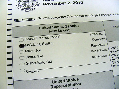 I voted for Scott McAdams.