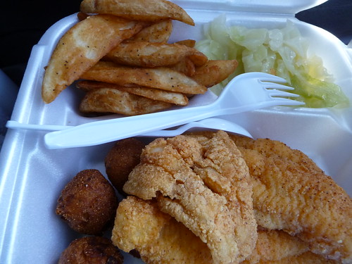 Catfish lunch from Brown's Grocery in Holt, FL