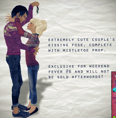 weekend fever dismorph exclusive mistletoe couple kissing pose