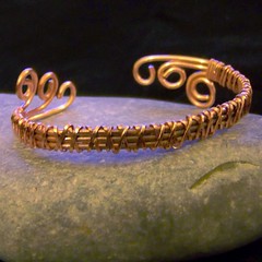 Copper bangle - front
