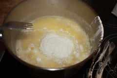 Adding Flour (Photo by Frances Wright)