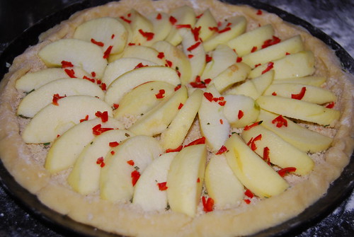 appeltaart met chilipeper en rozemarijn