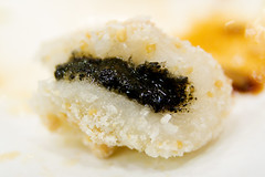 black sesame seed paste mochi