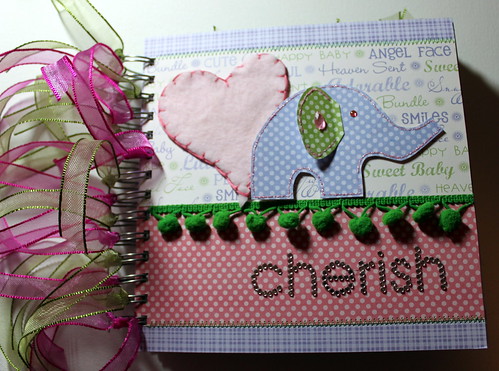 "Baby Girl - Cherish" 8x8 20 page Chipboard Album