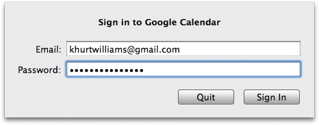 Sign in to Google Calendar