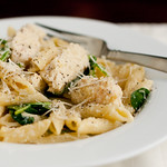 Lemony Penne with Chicken and Arugula