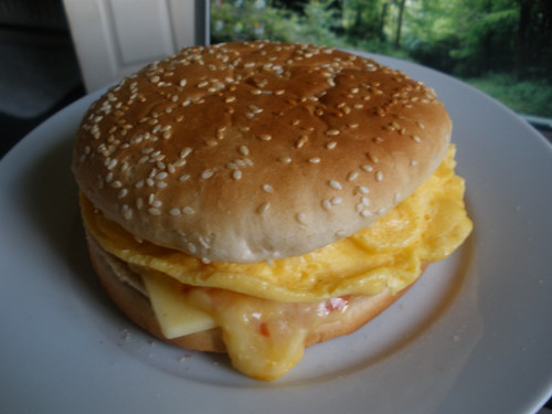 Egg & cheese burger (a.k.a. no-burger)