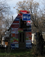 Election sign house !