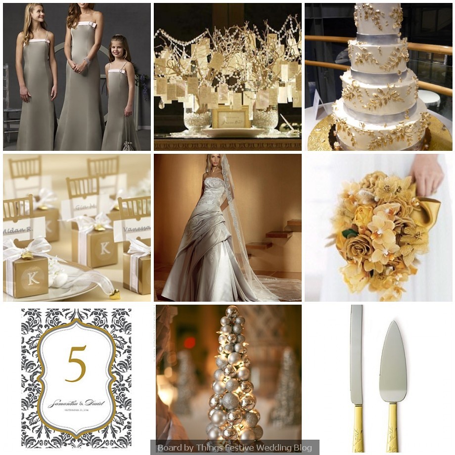 Silver and Gold Wedding Theme - Winter Wedding Theme Idea