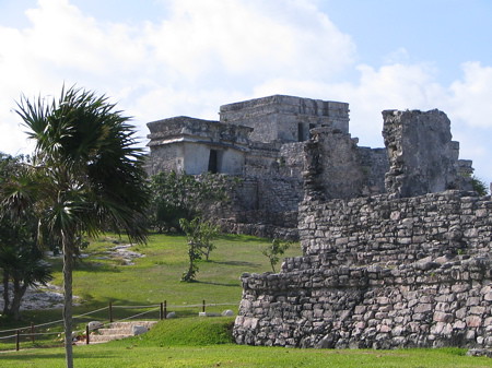 View of castille at Tulum ruins