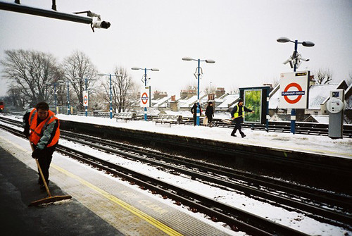 snowy at the station