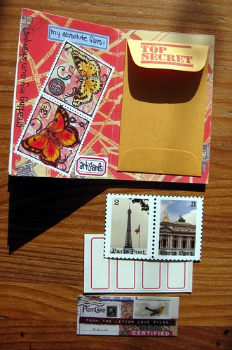 Little envelope with artistamps