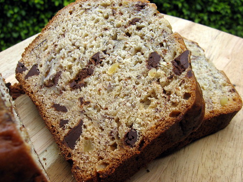 BANANA BREAD WITH CHOCOLATE AND CANDIED GINGER