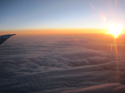 Sunset over Colorado, at 33000 feet