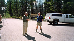 Ballpark Frank and Rick (in Kent) at the Grebe Lake parking area just before we left.