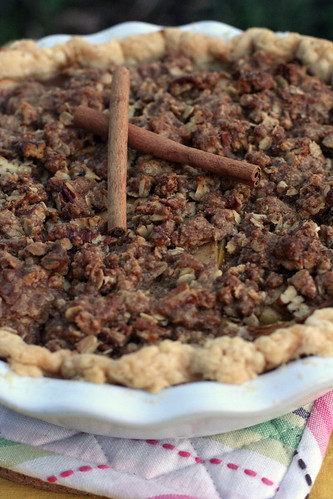 Apple Maple Pecan Crumb Pie, After