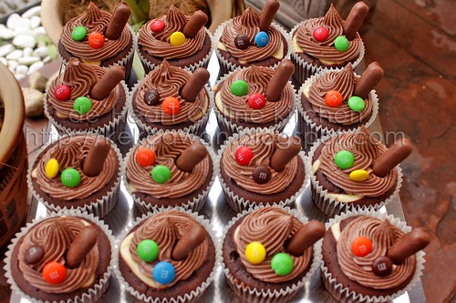 Choc Cheese Cupcakes with Candy