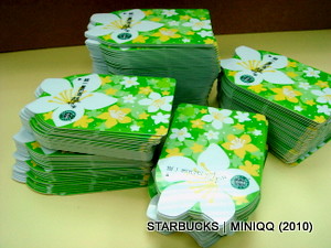 【猜猜有幾張?】 Starbucks台灣統一星巴克 油桐花造型隨行卡 (2010 May) 
