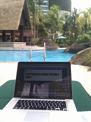 There are worse places to do some work :) At the pool with good wifi before flying back to Shanghai in a couple of hours.