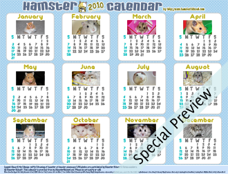 Free 12-month 2010 Calendar Preview (Blue)